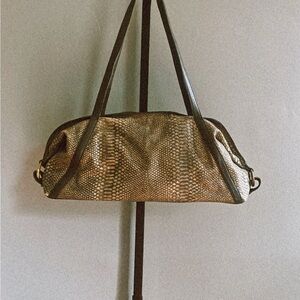 Brown Snakeskin Pattern Women's Bag